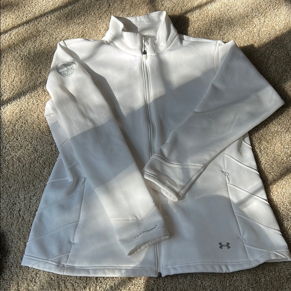 Under Armour White Storm 1 Pebble Beach branded Jacket Lightweight Performance